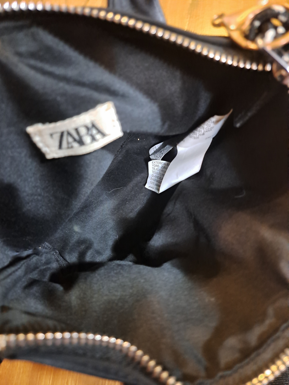 Black Mini Crossbody Tote with Top Handles - Picture 7 of 7